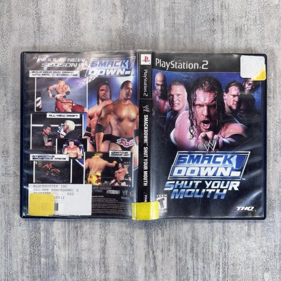WWE Smack Down Shut Your Mouth No Manual PlayStation 2 PS2 - Picture 4 of 4